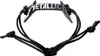 A black cord bracelet with a silver Metallica logo charm. Produktbild-Vorschau