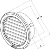 Griglia di ventilazione rotonda con rete NVM, Ø 110 mm, Anteprima dell’immagine prodotto 3