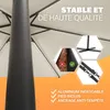 KINGSLEEVE® Parasol déporté inclinable Ø 330cm crème Voir les images du produit 5