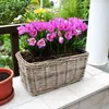 Weide Pflanzkasten natur - 40 cm / eckig - Rattan Blumen Produktbild-Vorschau 4