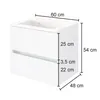 Badmöbel Waschtisch 60 cm in Graphitgrau mit Wotaneiche Nb. Produktbild-Vorschau 4