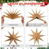 5x Weihnachts-Papiersterne 30 cm, 9 Zacken, Faltsterne zum Produktbild-Vorschau 3