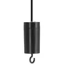 A black cylindrical object with a hook hanging from the bottom, suspended by a black cord. Anteprima dell’immagine prodotto