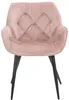 4er Set Stuhl HLO-CP88 Samt  pink Produktbild-Vorschau 1