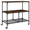 CLORIS Küchenwagen Räuchereiche 100x50x95 cm Holzwerkstoff Produktbild-Vorschau 2