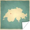 MuchoWow® Poster Vintage Karte der Schweiz auf altem Papier Produktbild-Vorschau 1