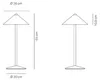 Zafferano Pina L lampa stołowa LED 6 W, akumulatorowa, Podgląd zdjęcia produktu 9