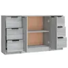 vidaXL Sideboards 3 Stk. Grau Sonoma Holzwerkstoff Produktbild-Vorschau 6