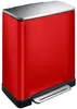 A red recycling bin with a silver lid and pedal. Produktbild-Vorschau