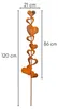 Rost Gartenstecker Herzen 120 cm hoch Edelrost Gartendeko Produktbild-Vorschau 3