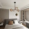 Lampa wisząca z abażurami 4 kremowe koła regulowana MOTIF Podgląd zdjęcia produktu 2