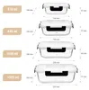 4er Set Glas Frischhaltedosen mit Deckel 370 640 1050 1520 Produktbild-Vorschau 6