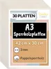 Creative Deco Překližkový panel 30 x A3 3mm topolová Náhled obrázku produktu 1