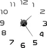 vidaXL 3D-Wanduhr Modernes Design 100 cm XXL Schwarz Produktbild-Vorschau 3