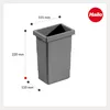 Hailo 2,5 Liter Inneneimer 1129889 dunkelgrau 155 x 110 x Produktbild-Vorschau 2