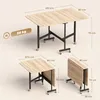 HOMCOM Esstisch, Küchentisch mit Rollen, Klapptisch für 4-6 Produktbild-Vorschau 3