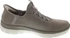 A side view of a brown Skechers slip-on shoe. Produktbild-Vorschau