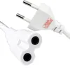 Weiß - Stromkabel Netzkabel Kabel EU-Stecker für Produktbild-Vorschau 3
