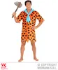 A man wearing a caveman costume holding a stone axe. Produktbild-Vorschau