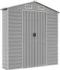 vidaXL Szopa ogrodowa jasnoszara 191x130x198 cm Stal Podgląd zdjęcia produktu 9