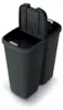 BirnePower Mülleimer Duo 50L, Schwarz, 2x 25L Produktbild-Vorschau 2