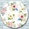 Wanduhr aus Glas Rund fi 30 Garten Blumenstrauß Quarz Deko Produktbild-Vorschau 1