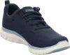 A single navy blue Skechers Flexapeal 4.0 Brilliant View shoe is shown against a white background. Voir les images du produit