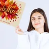 Bündel bunter Blätter Metallschild XXL in 28x38 cm - Produktbild-Vorschau 3