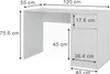 Stůl Vicco Ruben Bílá 120 x 55 cm se zásuvkou, Model 49262 Náhled obrázku produktu 3