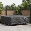 vidaXL Copridivano nero a tinta unita 235 x 235 x 70 cm Anteprima dell’immagine prodotto 2