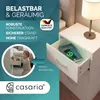 CASARIA® Nachttisch Weiß 3 Schubladen Kabelführung Produktbild-Vorschau 4