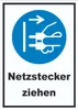Netzstecker ziehen Schild A1 (594x841mm) Produktbild-Vorschau 1
