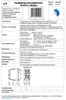 A technical data sheet for a terminal block, including diagrams and specifications. Produktbild-Vorschau