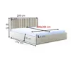 GUTTO Polsterbett 200x200 Metall-Lattenrost Beige Velour Produktbild-Vorschau 5