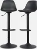 Two black bar stools are shown against a white background. Produktbild-Vorschau