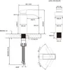 Technical drawing with dimensions of a faucet. Produktbild-Vorschau