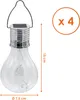 Set di 4 lampadine solari in plastica da 15 cm - Anteprima dell’immagine prodotto 2