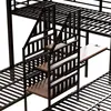 Metall-Etagenbett 90x200 cm mit Schreibtisch Regaltreppe Produktbild-Vorschau 17