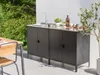 BELIANI Outdoor-Küchenschrank Schwarz Stahl 2er Set mit Produktbild-Vorschau 2