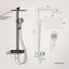 EMKE Duschsystem mit Thermostat Duschsäule Matt Anthrazit Produktbild-Vorschau 7
