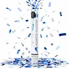 10 x Party Popper 40 cm, Blau Silber, 6-8m Effekthöhe, Produktbild-Vorschau 9