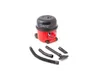 A red and black toy Henry vacuum cleaner with accessories on a white background. Produktbild-Vorschau