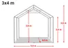 TOOLPORT Lagerzelt 3x4 m Industriezelt Unterstand PVC Plane Produktbild-Vorschau 10