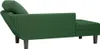 vidaXL Chaise longue avec coussin Vert foncé Tissu velours Voir les images du produit 5