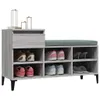 vidaXL Věšák na boty Grey Sonoma 102x36x60 cm Dřevěný Náhled obrázku produktu 3
