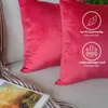 Lionmood Premium Samt Kissenbezug Rot 50x50cm -1er- Velvet Produktbild-Vorschau 3