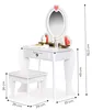 ECOTOYS W08H102B Velký dřevěný toaletní stolek pro děti se Náhled obrázku produktu 7