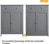 Yaheetech Badezimmerschrank Badschrank mit Doppeltür & Produktbild-Vorschau 7