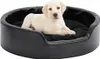 vidaXL Hundebett Schwarz 69x59x19 cm Plüsch und Kunstleder Produktbild-Vorschau 2