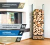 Stalowy stojak na drewno opałowe Westmann Porthos czarny Podgląd zdjęcia produktu 2